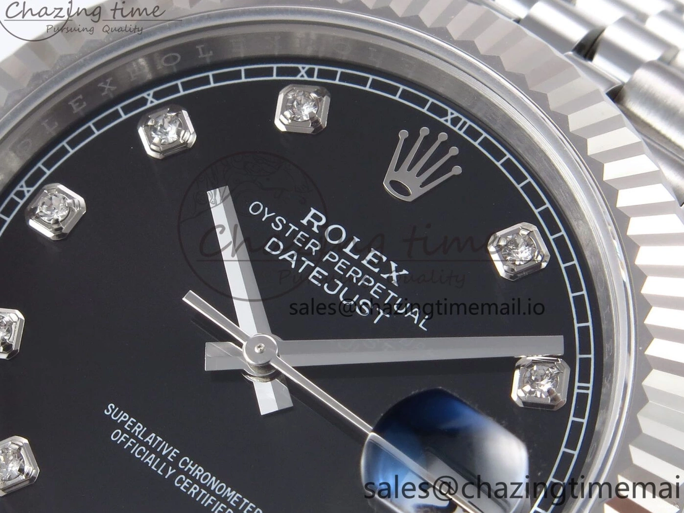 Jubilee 126334 A3235 Best 41 Edition EWEF DateJust Black Dial Diamonds Bracelet on 0201